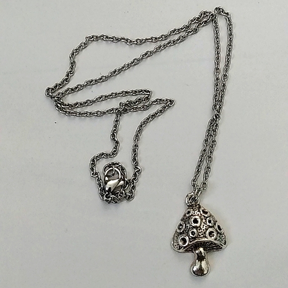 Handmade Mushroom Necklace 19" Unisex - Picture 2 of 3